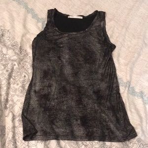 Xys silver snake skin pattern top